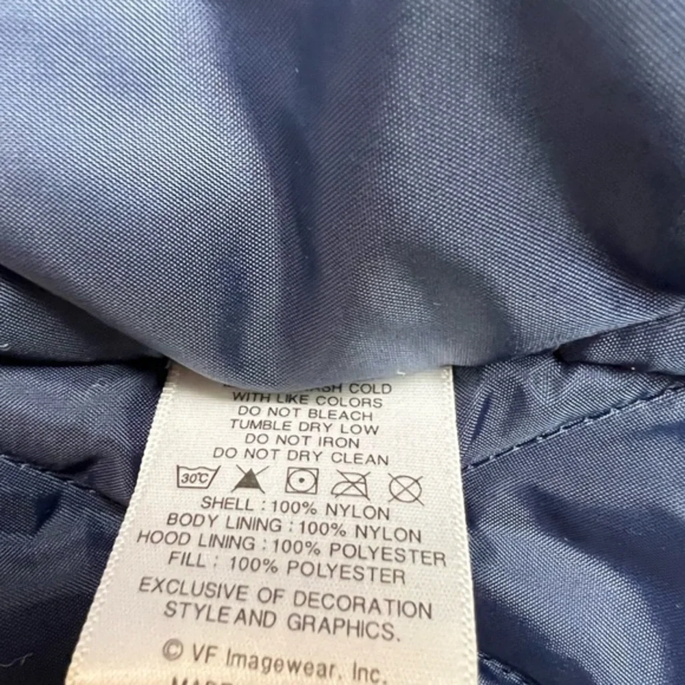 Vtg Tennessee Titans NFL Blue Puffer‎ Jacket W/hood L